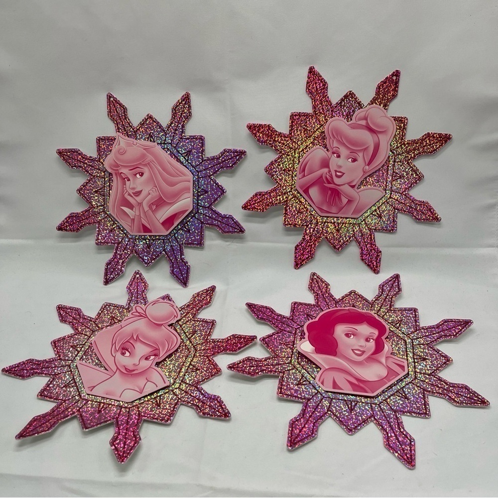 Vintage Disney Store Holiday Snowflakes Store Display Props Princess